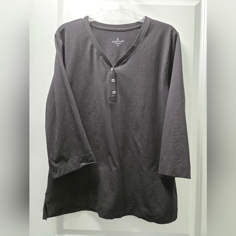 Women's XL Cuddl Duds quarter sleeve top